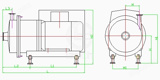 SP-L2泵体法兰连接卫生级离心泵 技术参数